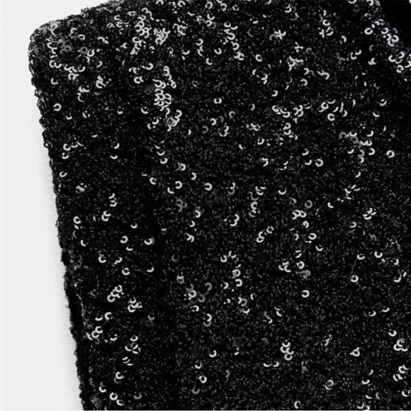Zara SHOULDER PADS SEQUIN DRESS ZW COLLECTION 9489/108 - Picture 13 of 15